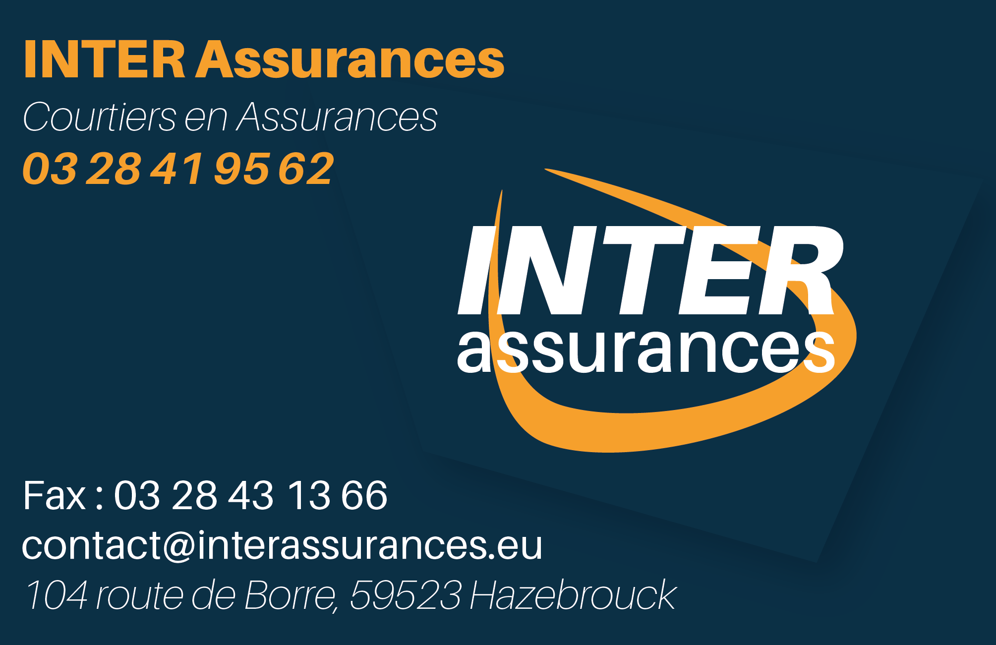 Carte de visite Inter Assurances recto